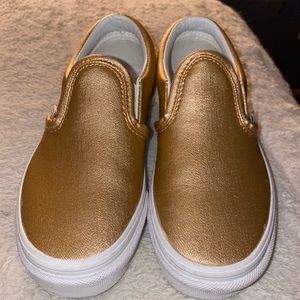 Girls gold vans